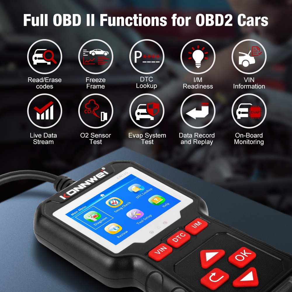 KONNWEI KW320 Obd2 Car Scanner Obd Auto Tools Obd 2 Diagnostic Tool Professional Automotive Scanner Car Code Reader for Auto