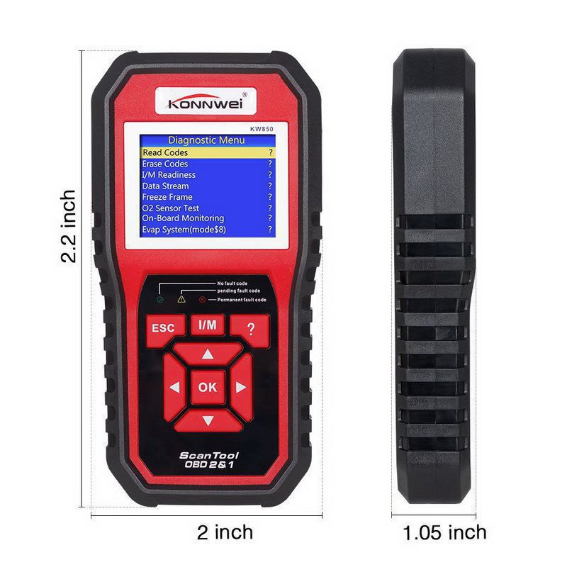 KONNWEI KW850 OBD2 EOBD Car Fault Code Reader Multi-languages OBD 2 Auto Diagnostic Scanner