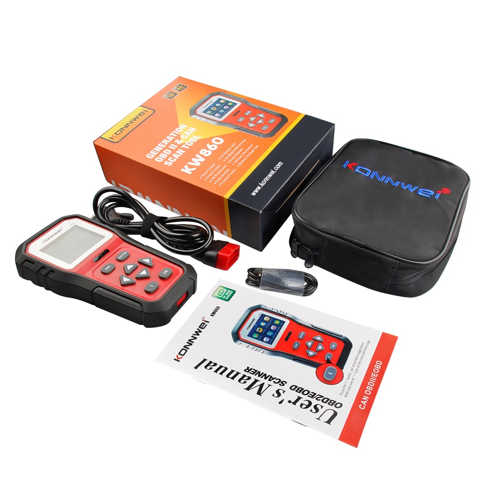 KONNWEI  KW860 OBD2 Car Scanner Obd 2  Automotive Diagnostic Tool  Full Obd2 Funtion Car Tools Engine Code Reader Free Update