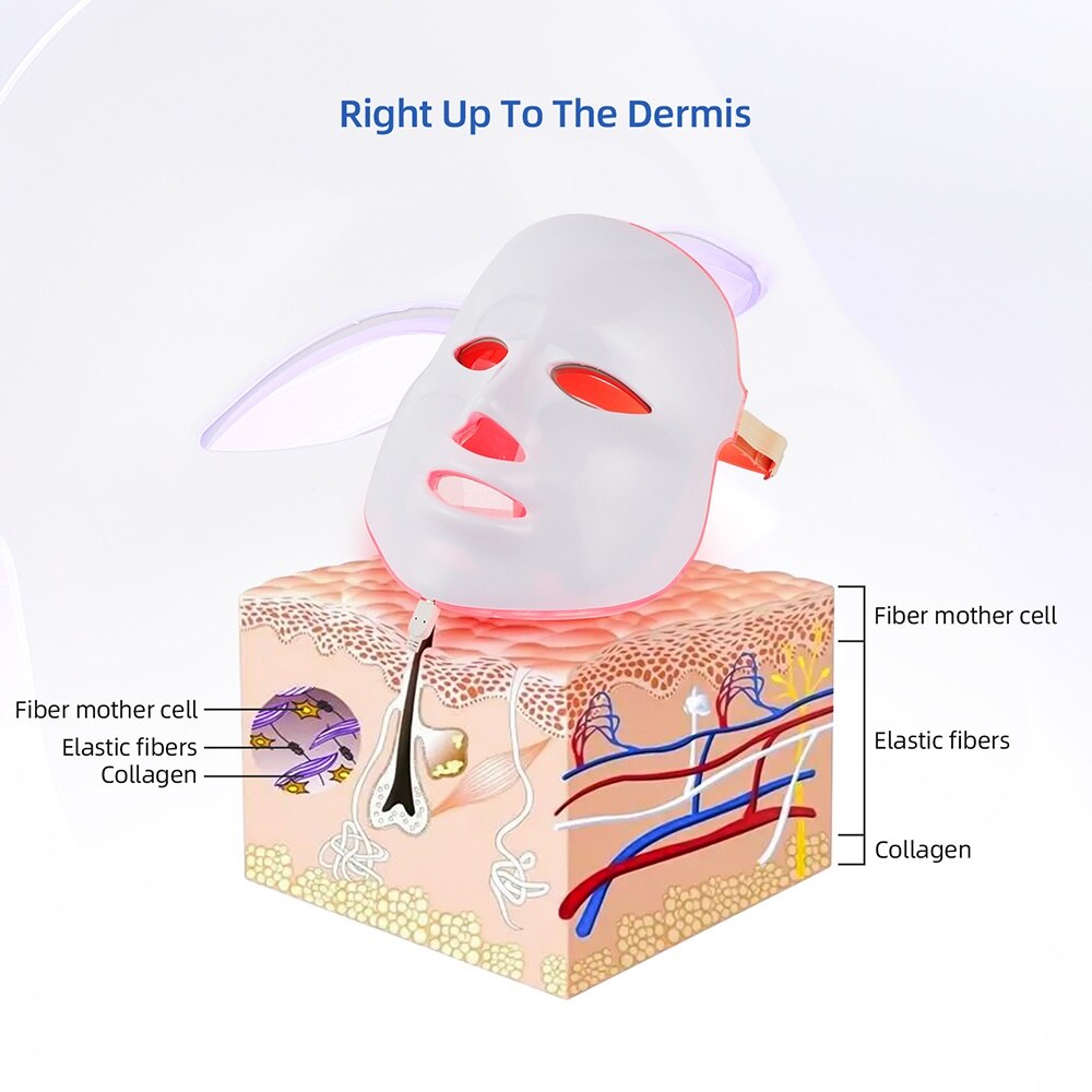 Korean 7 colors LED Facial Mask face mask Skin Care beauty Mask Photon Therapy Light Skin Rejuvenation Facial PDT Instrument