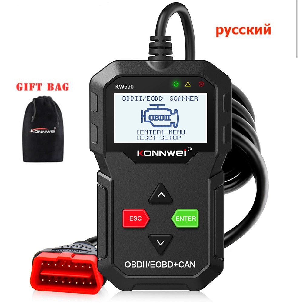 New OBD Diagnostic Tool KONNWEI KW590 Car Code Reader automotive OBD2 Scanner Support Multi-Brands Cars&languages