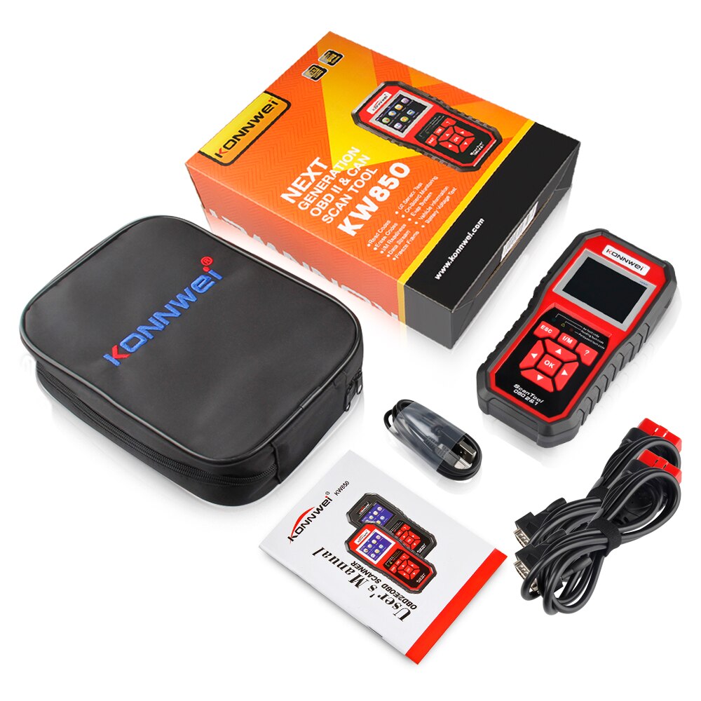 OBD2 ODB2 Scanner Auto Diagnostic Scanner KONNWEI KW850 Full Function Car Diagnosis Car Scanner Universal OBD Engine Code Reader