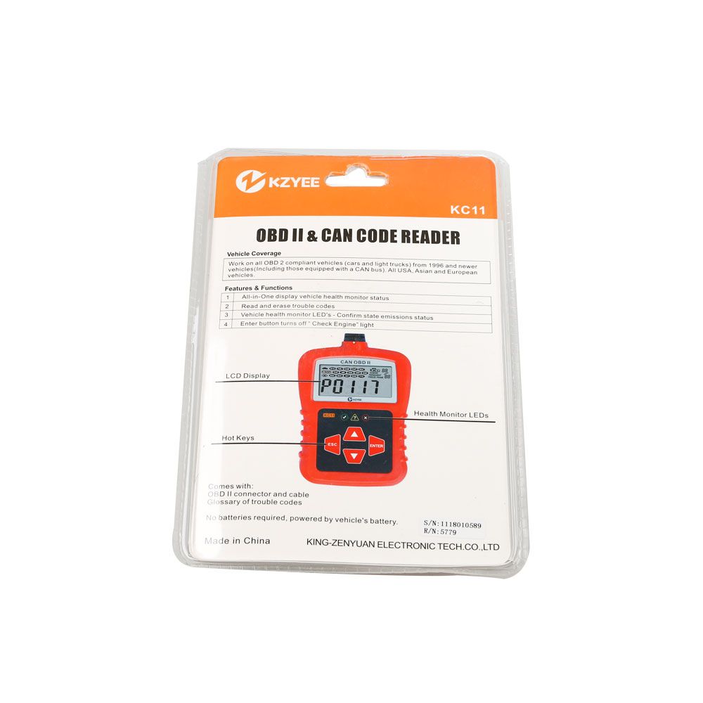 KZYEE KC11 OBDII CAN SCAN TOOL Free Shipping