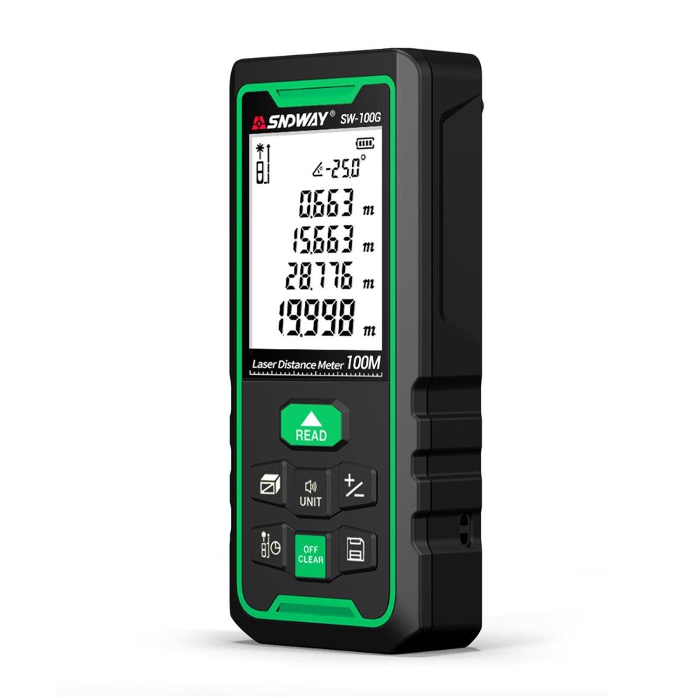 Laser Distance Meter Green Range Finder 100m 70m 50m Laser Rangefinder Trena Tape Measure Ruler Roulette Angle Measureme