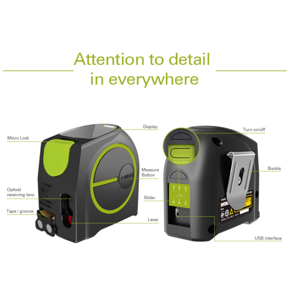 Laser Distance Meter WE085 40M Rangefinder Electronic Roulette Laser Digital measure trena metro Laser Tape Rangefinder