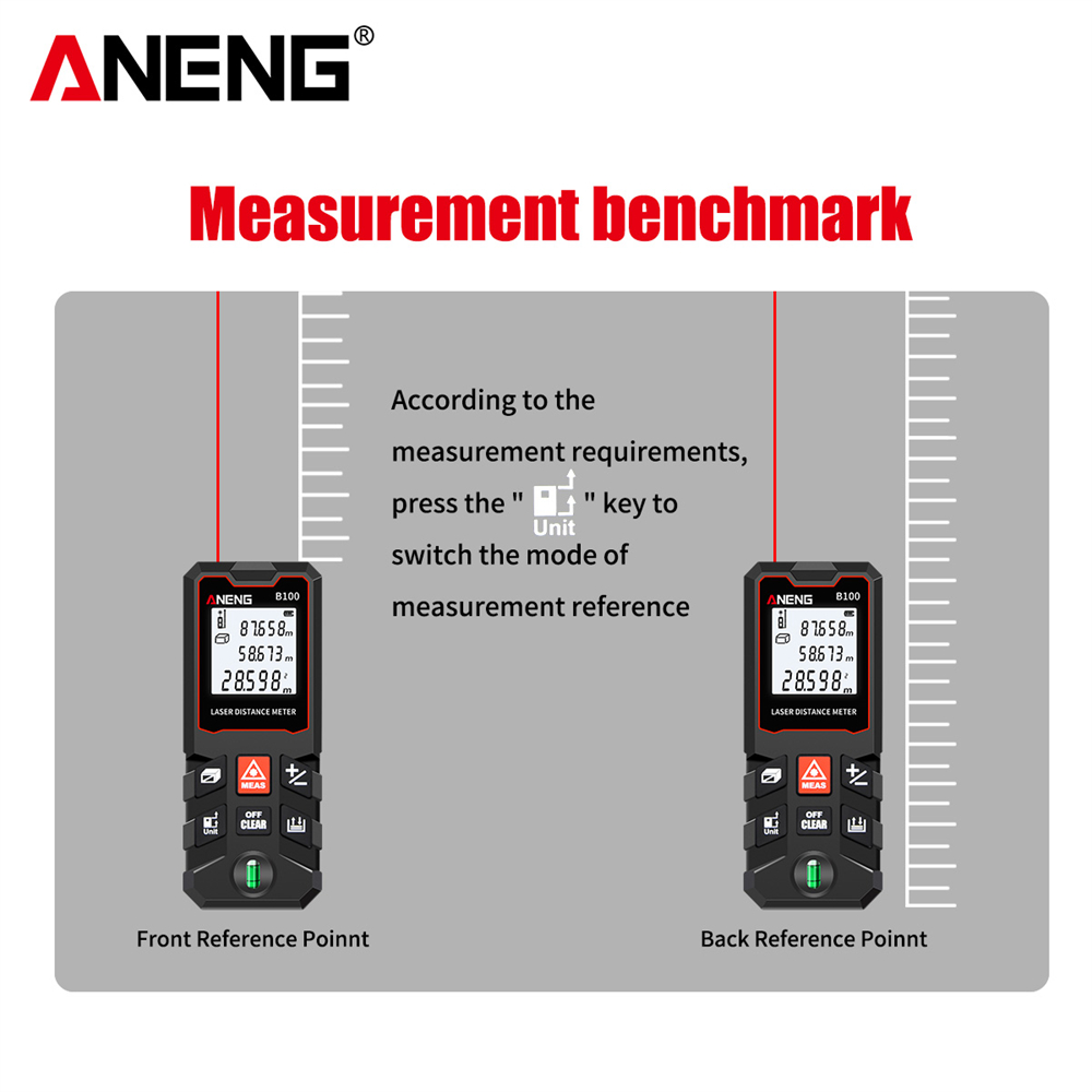 ANENG B40/60/80/100 Laser Distance Meter Digital Laser Range Finder Distance Area Volume Multimeter Test Tool Measure Device