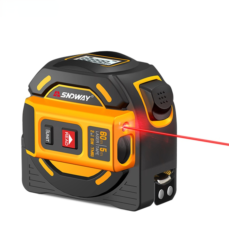 Laser Distance Measuring Tape 40M 60M Digital Tape Measure 2-in-1 Laser Distance Meter Trena Range finder Construct Tools