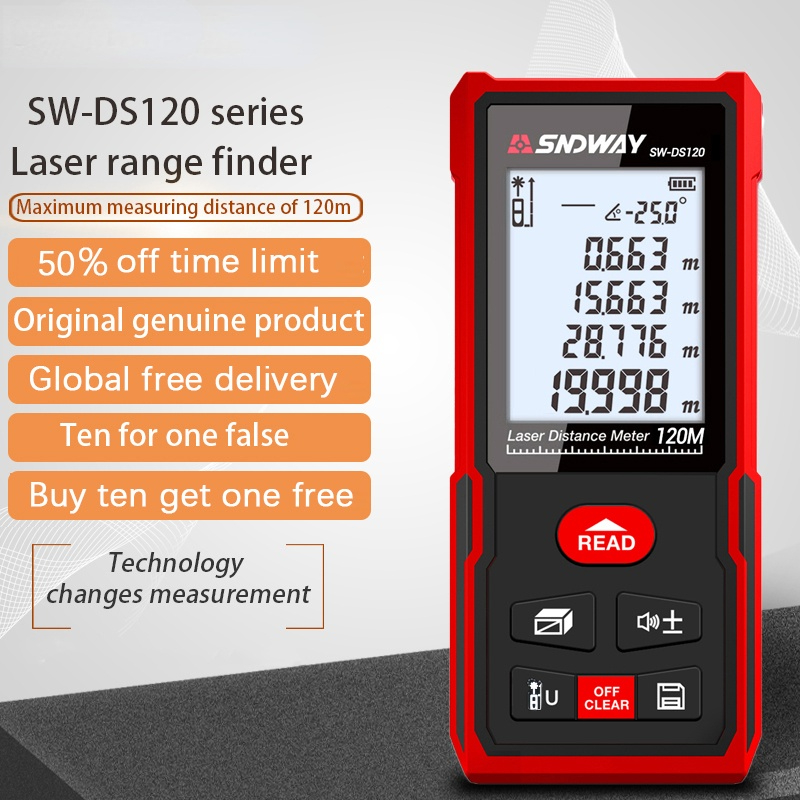 Laser Distance Meter 120m 100m 70m 50m Smart Laser Rangefinder Measure Range Finder Measuring Tools Ruler Measuring