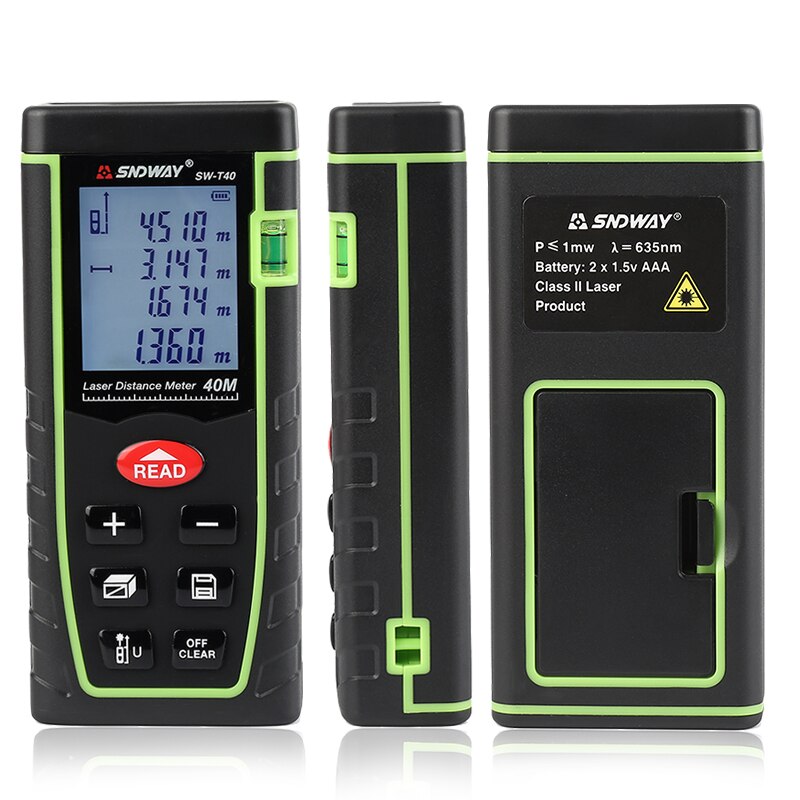 Laser Distance Meter Laser Rangefinder Range Finder Laser Tape Measure 40m 60m 80m 100m Ruler Diastimeter SW-T