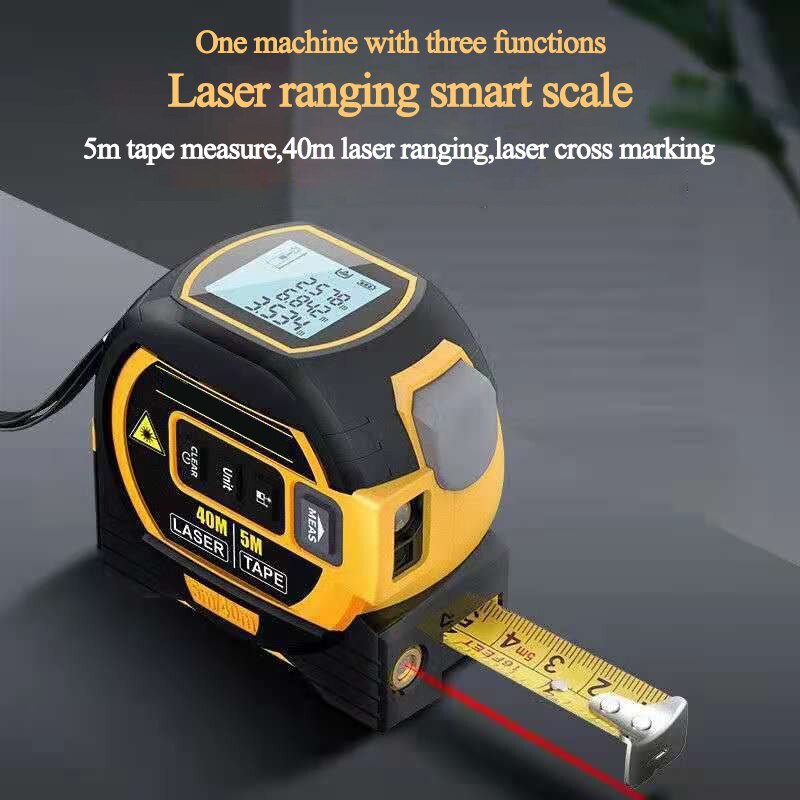 Rechargeable Laser Distance Meter Laser Tape Measure Digital Distance Meter Digital Electronic Roulette Stainless Tape Measure