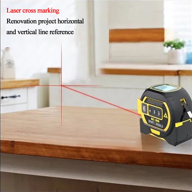 Rechargeable Laser Distance Meter Laser Tape Measure Digital Distance Meter Digital Electronic Roulette Stainless Tape Measure