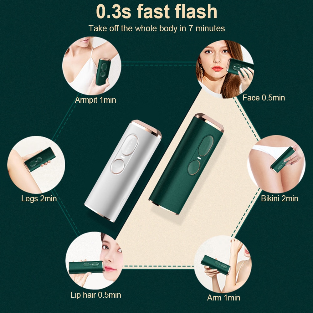 500000 Flash IPL Laser Hair Removal Epilator Women Bikini Trimmer Hair Remover Permanent Epilator Painless Lady Photoepilator