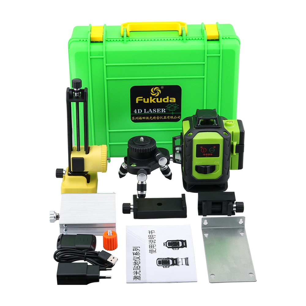 MW-94D-4GX / MW-92T-2-3GX Laser Level 16 lines green Beam 4D Self-Leveling 360 degree Rotary Horizontal & Vertical Green 12 Cross Lines laser level