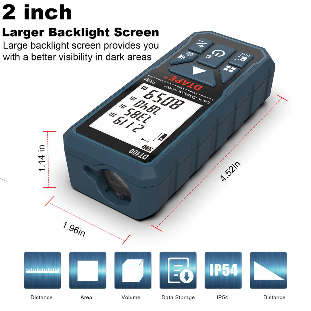 Laser Rangefinder 50M 80M 100M 120M Laser Ruler Accurate Portable Digital Display Test Tool