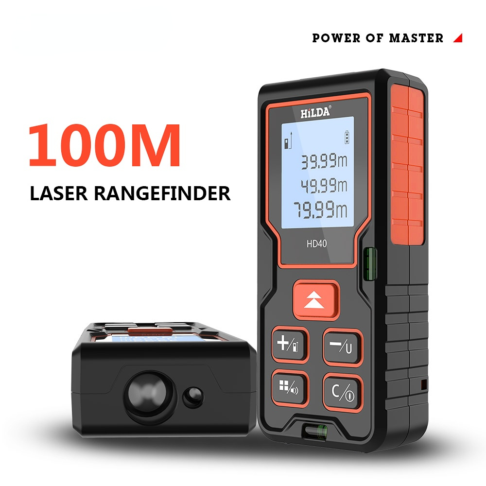 HD100 Laser Rangefinder Distance Meter 40M 60M 80M 100M Rangefinder Laser Tape Range Finder Building лазерный дальномер