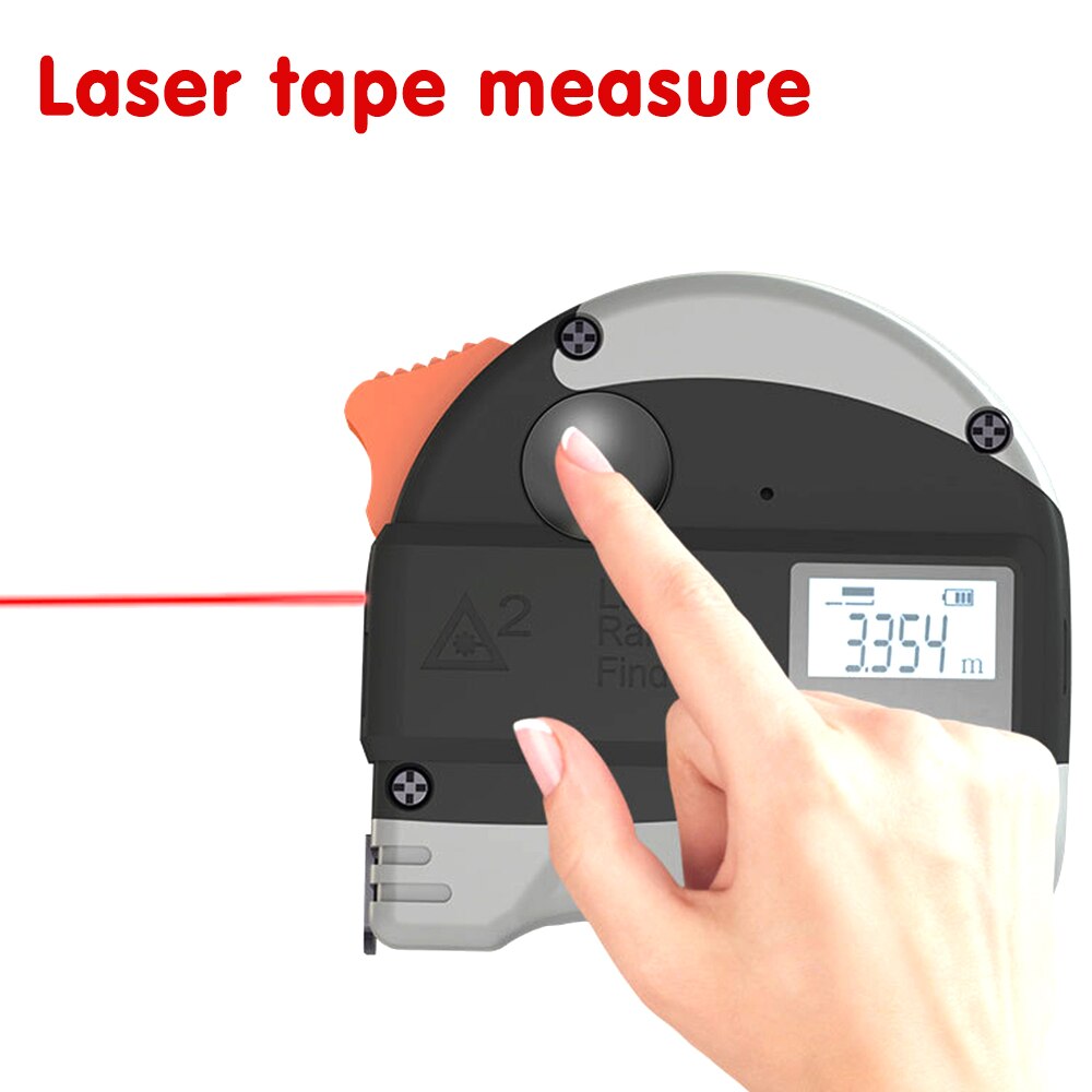 40M Laser Measuring Tape Retractable Digital Electronic Roulette Stainless Tape Measure Multi Angle Measuring Tool