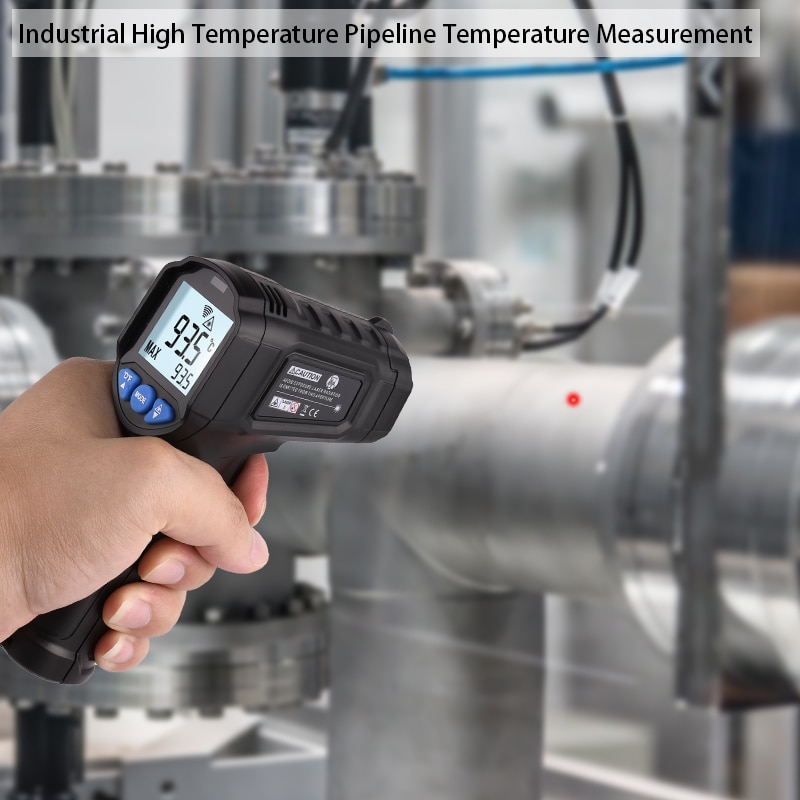 PT380&PT600 Laser Thermometer Non-contact Pyrometer Infrared Thermometer Gun Digital Temperature Meter 600℃ LCD Termometer ℃/℉ Light Alarm