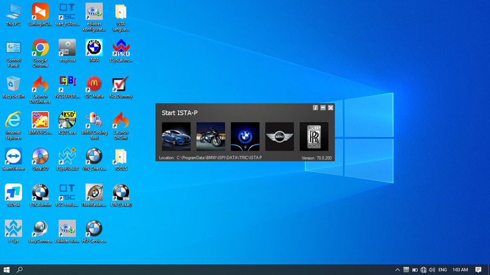 V2023.3 BMW ICOM Software 1TB HDD ISTA-D 4.39.31 ISTA-P 3.71.0.200 with Engineers Programming with Win10 System