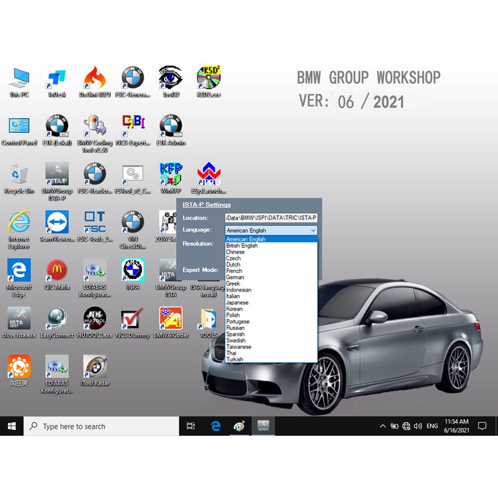 V2022.6 BMW ICOM Software SSD Win10 System ISTA-D 4.35.20 ISTA-P: 3.68.0.0008 with Engineers Programming