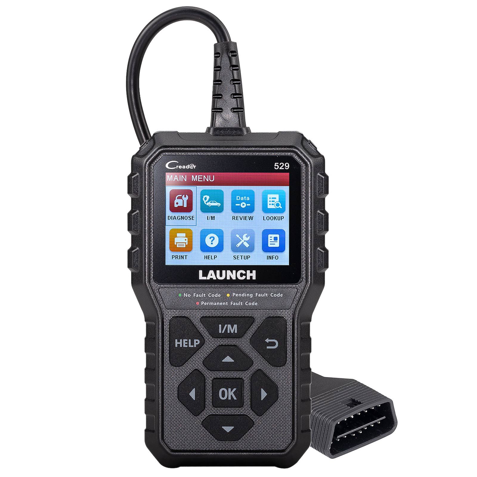 LAUNCH CR529 OBD2 Scanner Diagnostic Tool, Full OBD2 Scanner Backup, Clear Codes, One Click I/M, for DIYers with Cars After 1996