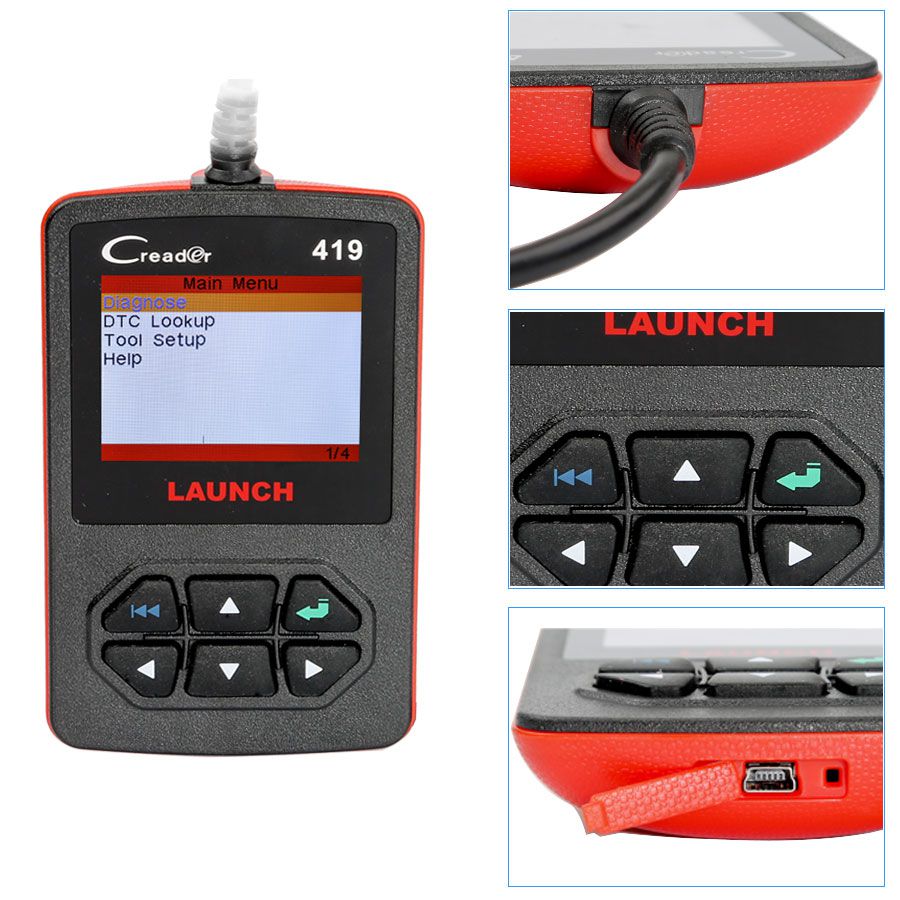 Original Launch CReader 419 DIY Scanner OBDII/EOBD Auto Diagnostic Scan Tool Code Reader Free Update Online