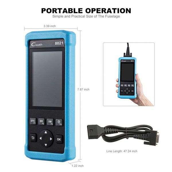 LAUNCH DIY Scanner CReader 8021 Full OBD2 diagnostic Scanner OBD+ABS+SRS+Oil+EPB+BMS+SAS