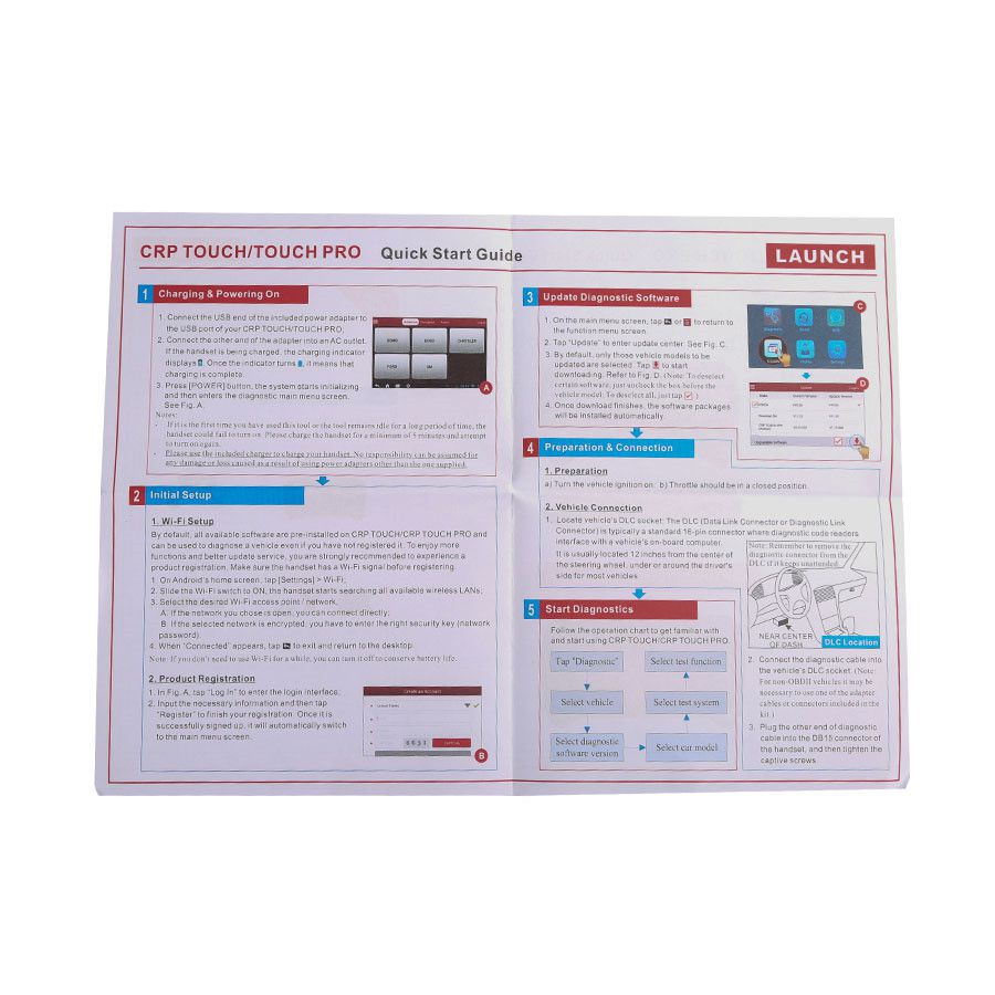 Launch Creader CRP Touch Pro Android Touch Screen Full System Diagnostic Service Reset Tool