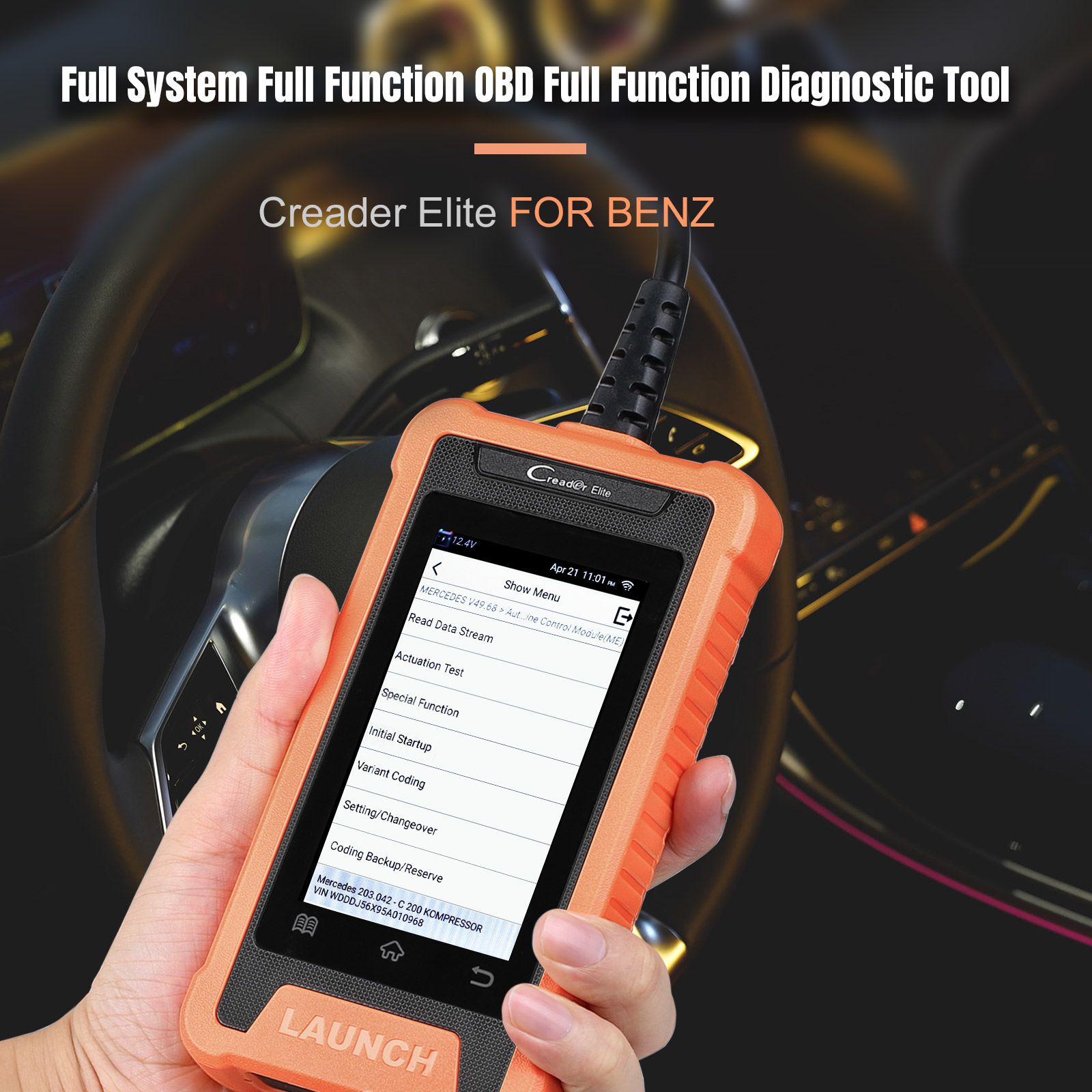 2022 Newest Launch Creader Elite For BENZ Full-system Diagnosis Tool OBDII Scanner