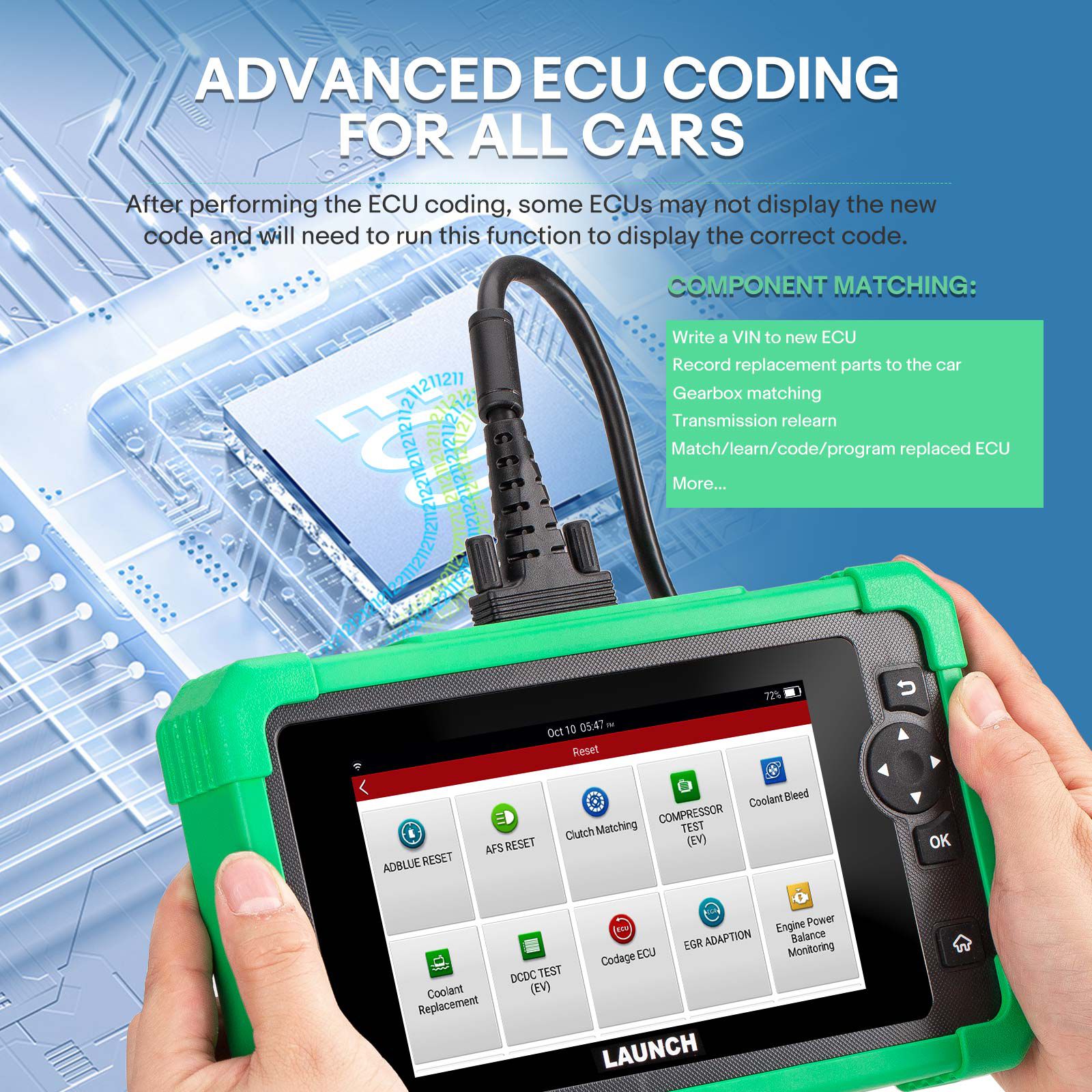 2025 Launch CRP919 EV Diagnostic Scanner 43+ Service Functions for Electric Vehicles New Energy Cars