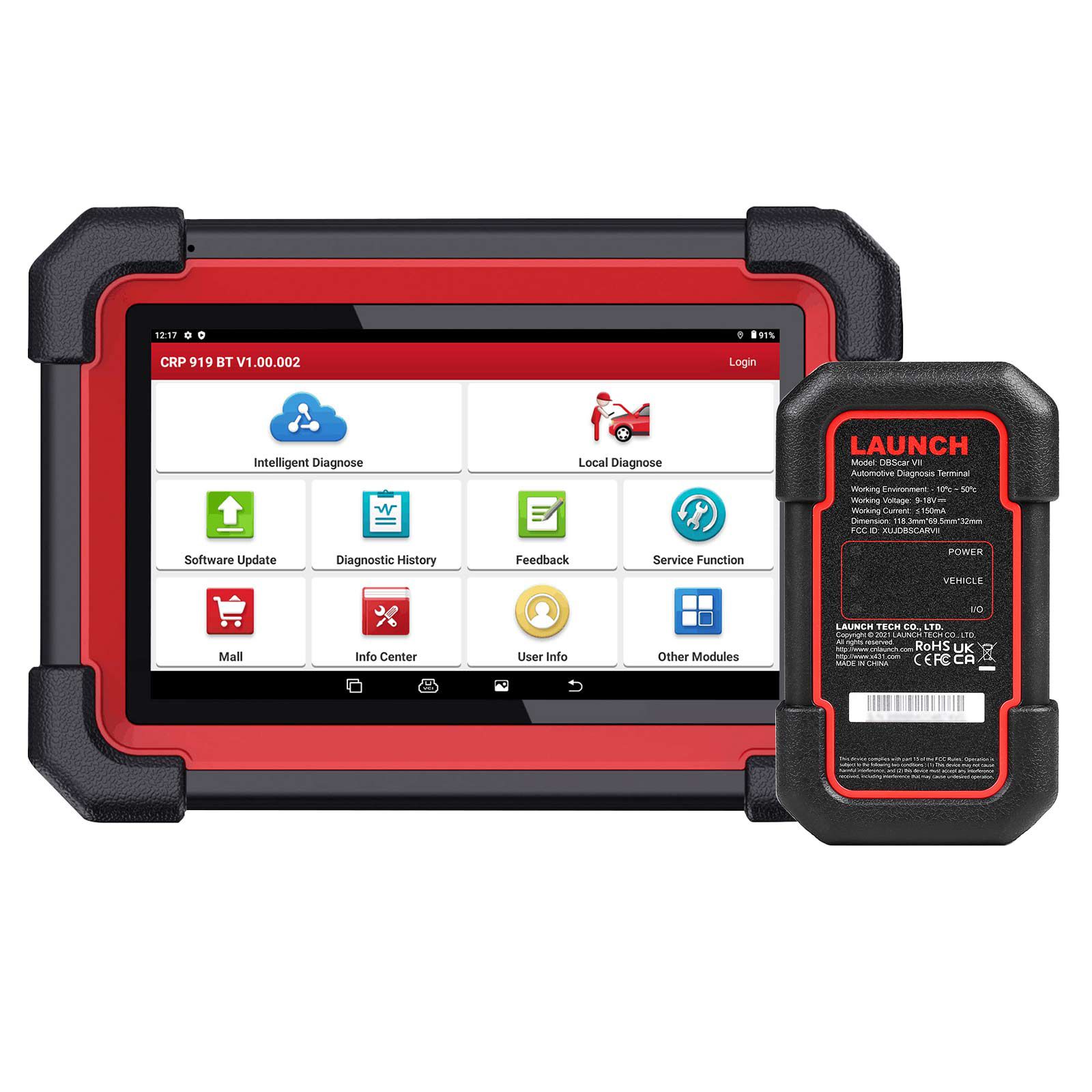 Launch CRP919E BT Diagnostic Scanner with Bluetooth Supports CAN FD DoIP and ECU Coding 31+ OE-Level Maintenance Functions