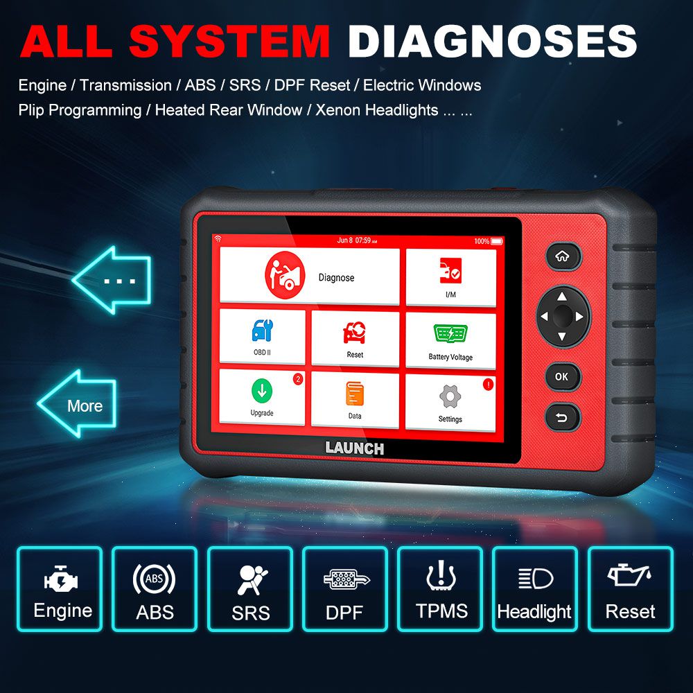 LAUNCH X431 CRP909E OBD2 Scanner Full System Car Diagnostic Tool  with 15 Reset Service PK MK808 CRP909