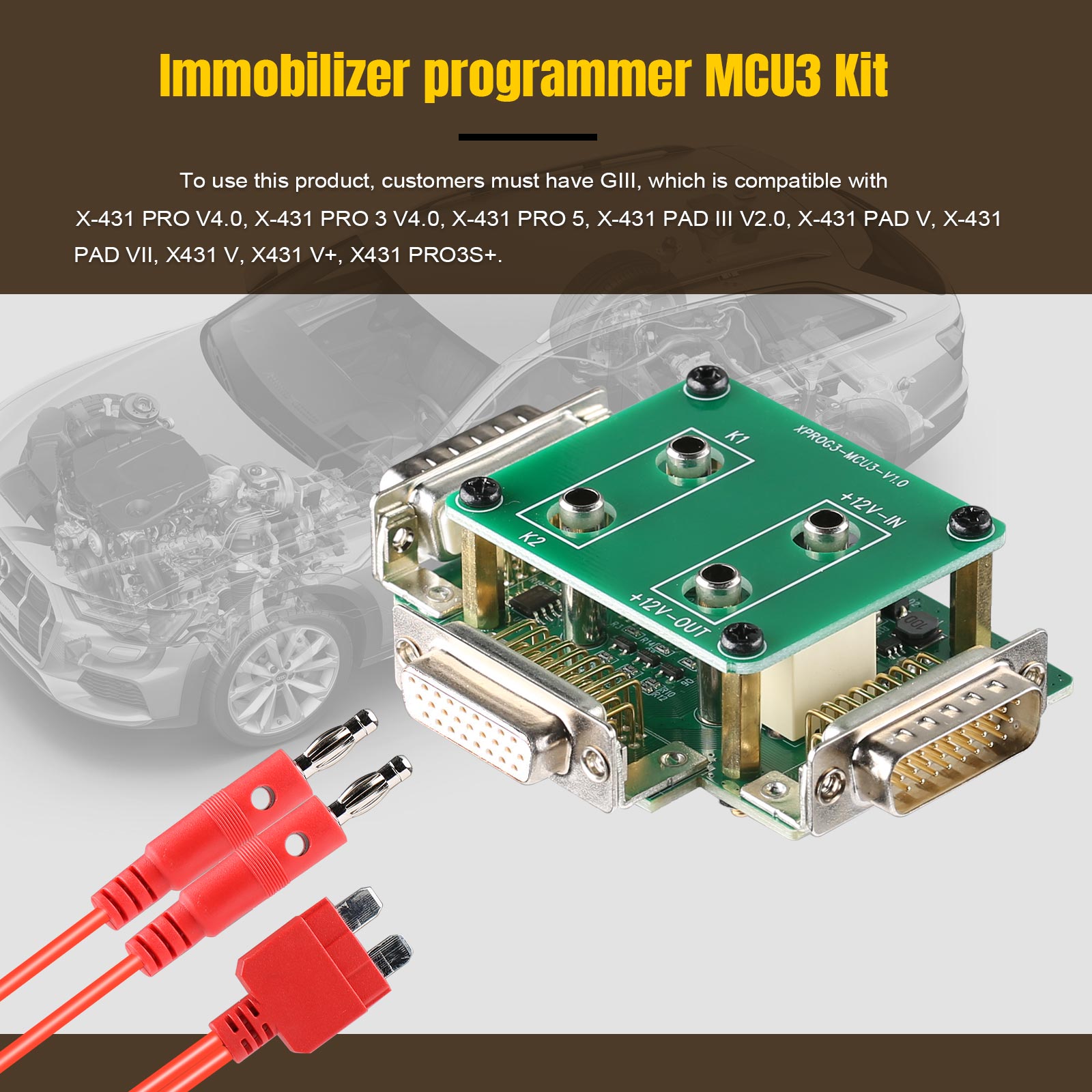 Launch X431 MCU3 Adapter for X-PROG3 GIII Work on Mercedes Benz All Keys Lost and ECU TCU Reading