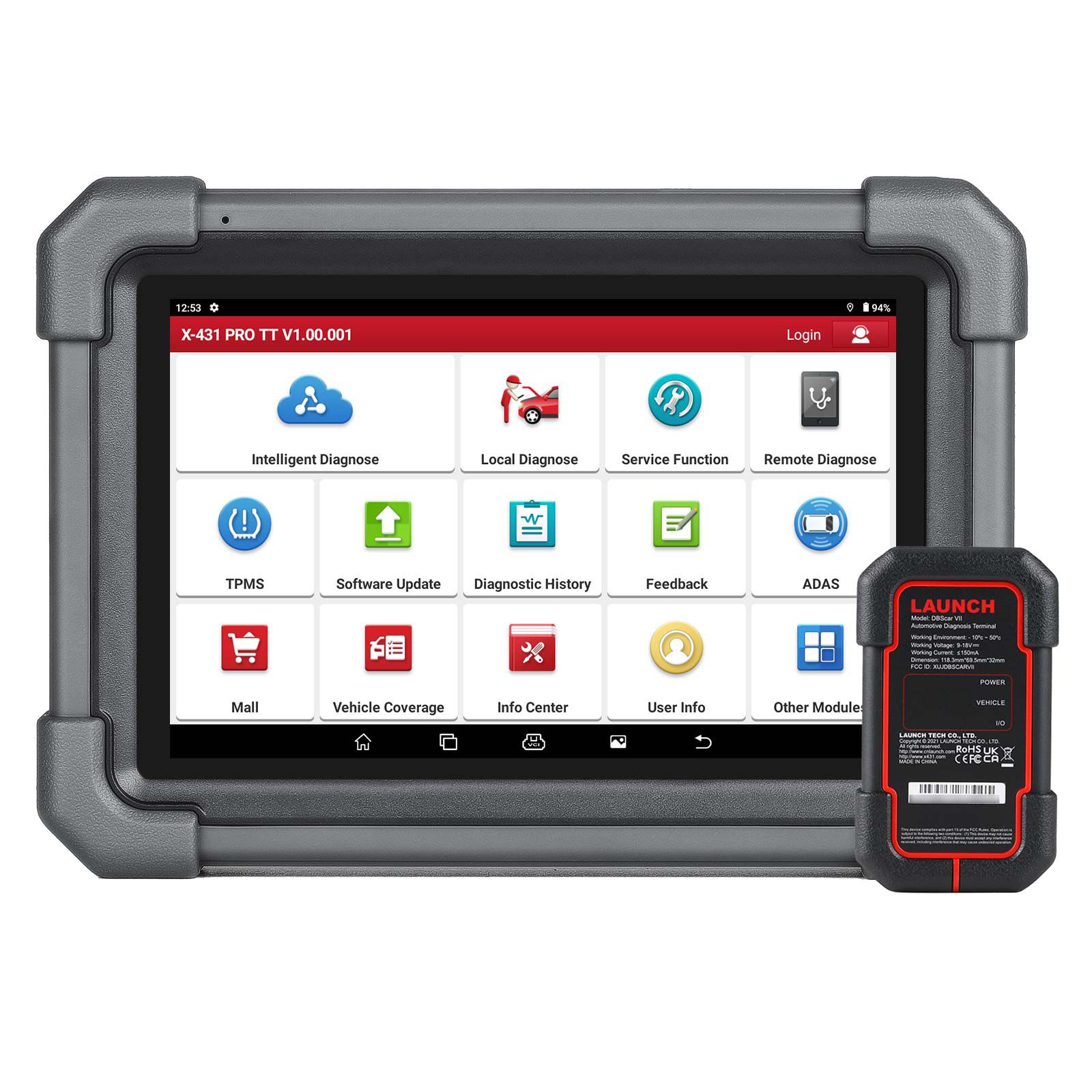 2024 LAUNCH X431 PRO TT Bidirectional Scan Tool with DBSCar VII Connector 37+ Reset ECU Online Coding CANFD Key IMMO