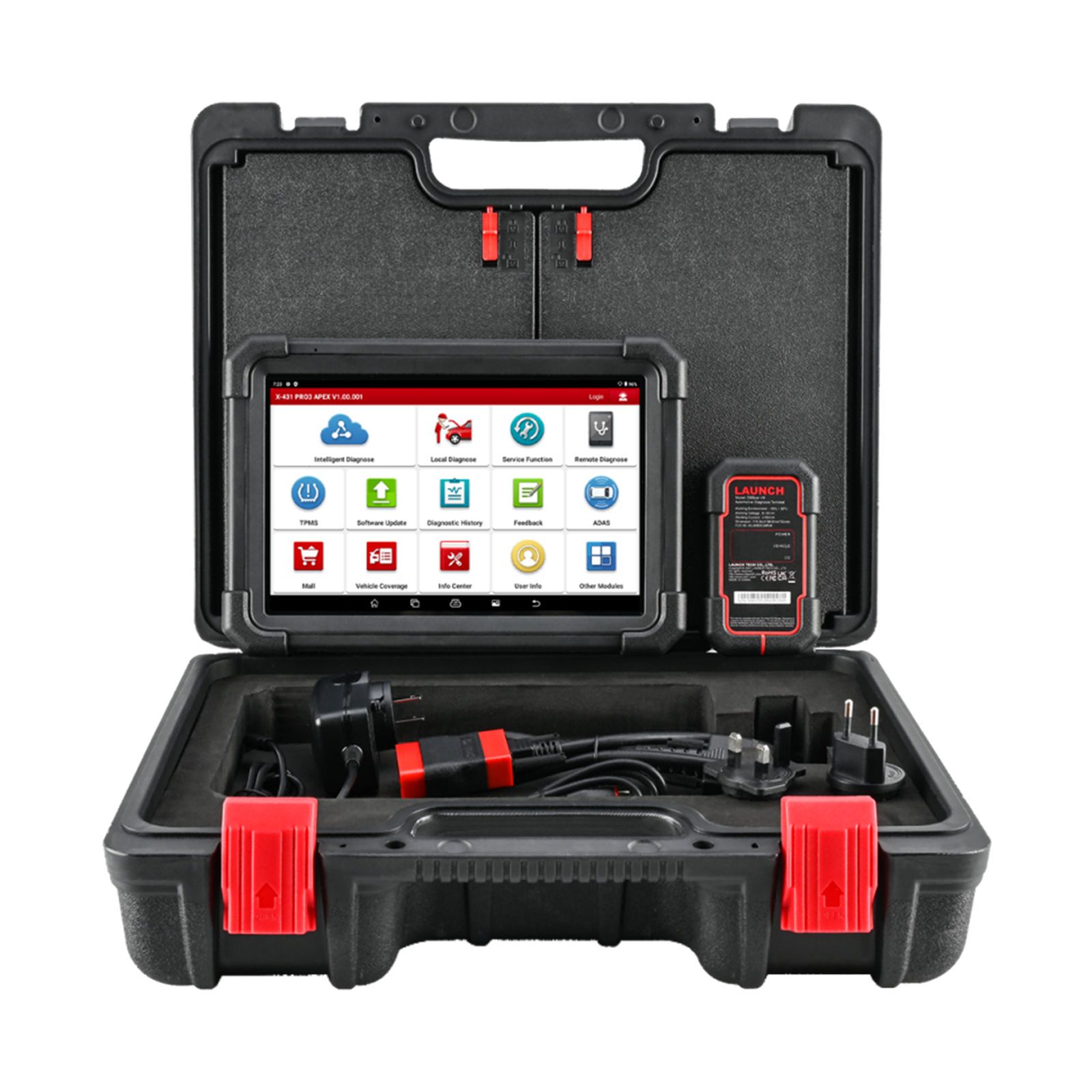 2024 LAUNCH X431 PRO3 APEX 10inch Diagnostic Scanner Support Topology Map Online Coding CAN FD & DoIP HD Truck Scan with 37+Services