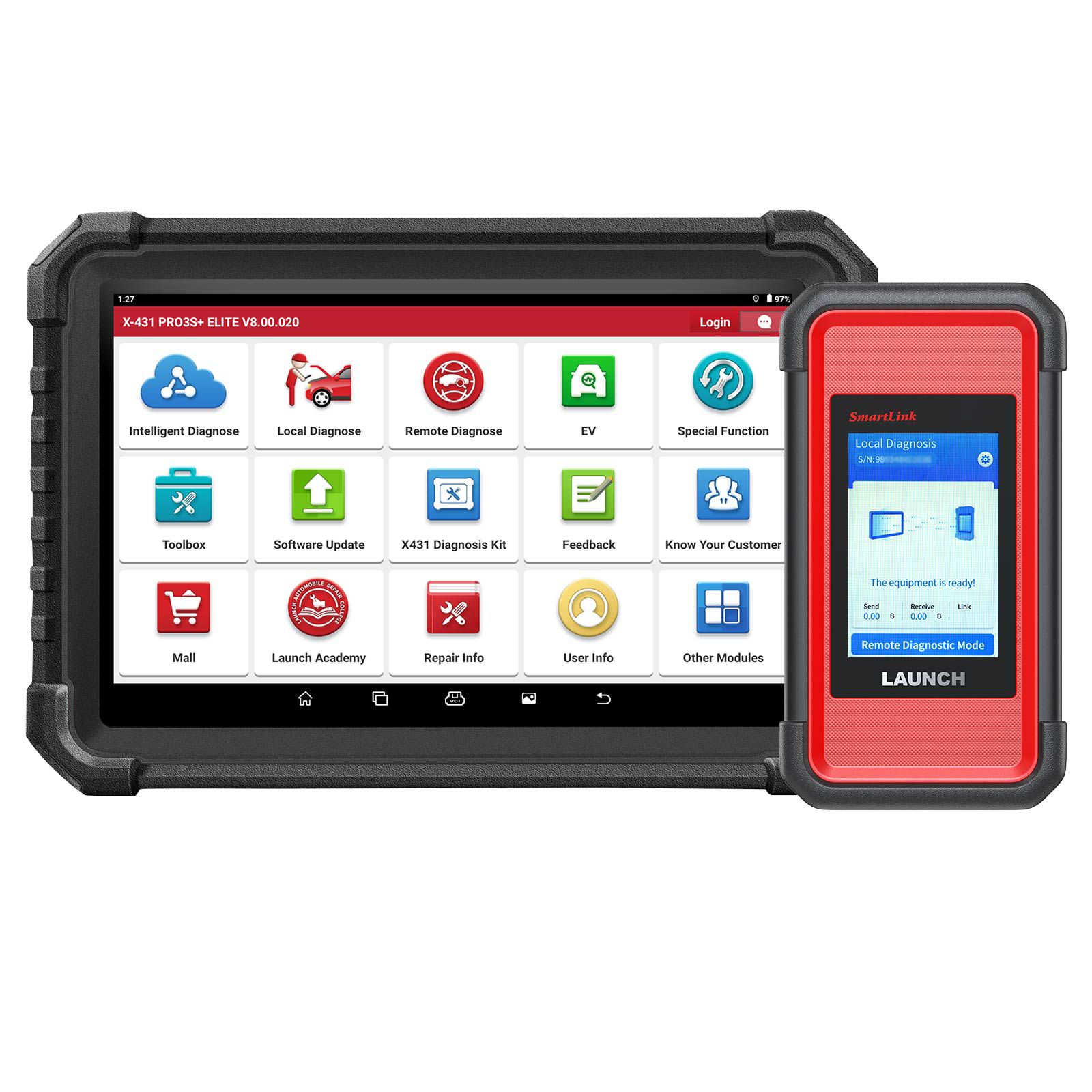 2025 LAUNCH X431 PRO3S+ Elite All-in-One Bidirectional Scan Tool with SmartLink 2.0 Support Topology Map, 60+Service CANFD/DoIP/D-PDU