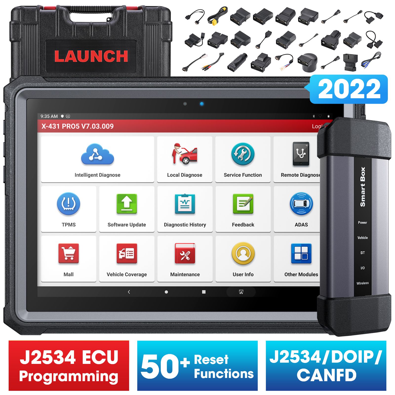 2022 Newest Launch X431 PRO5 PRO 5 Car Diagnostic Tool Automotive Tool Full System OBD2 Scanner Intelligent Diagnosis Tool 2 Years Free Update