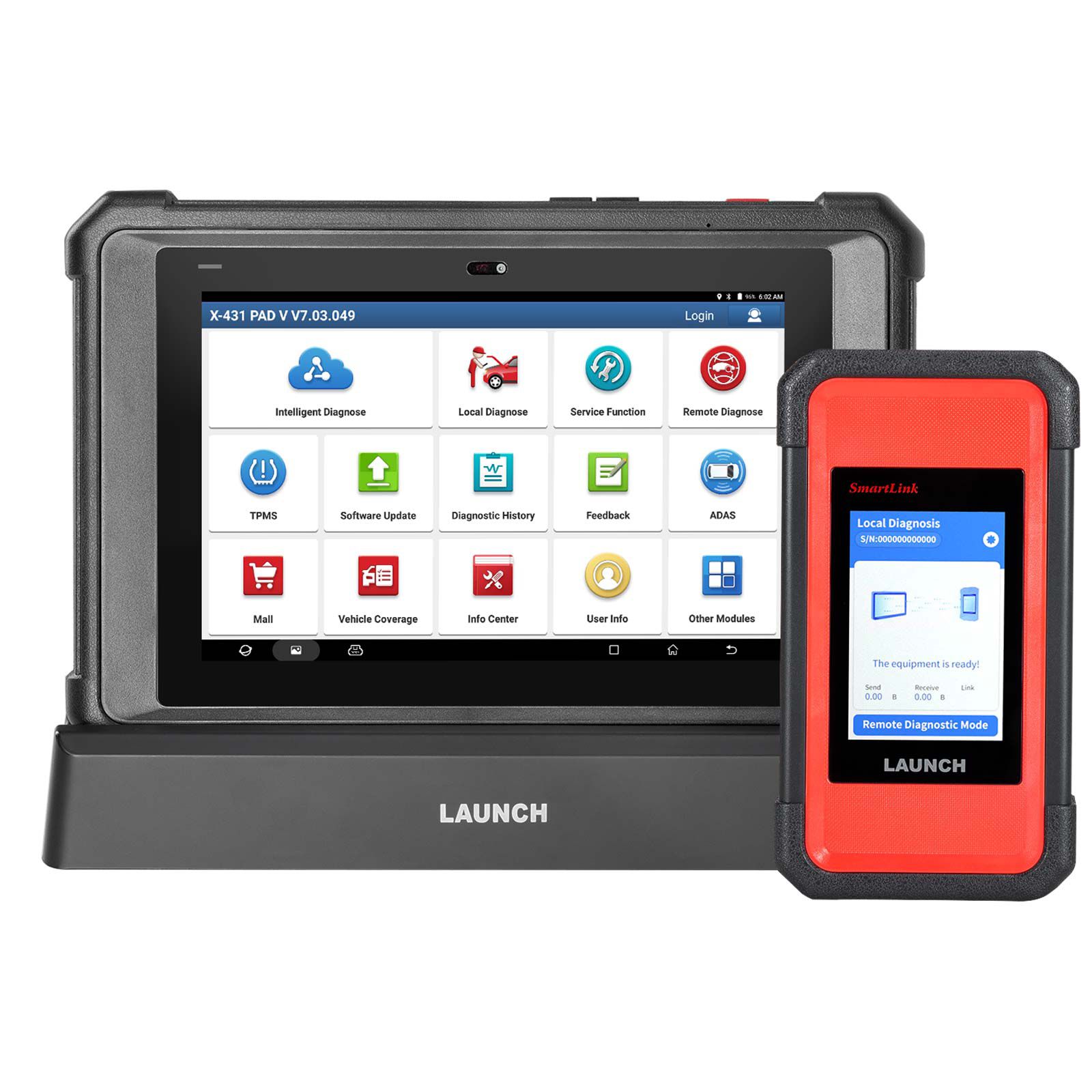 2024 Launch X431 PAD V Elite J2534 Tool With Smartlink C Support ECU/ECM Online Program Topology Map CAN/CANFD/DoIP 60+ Services