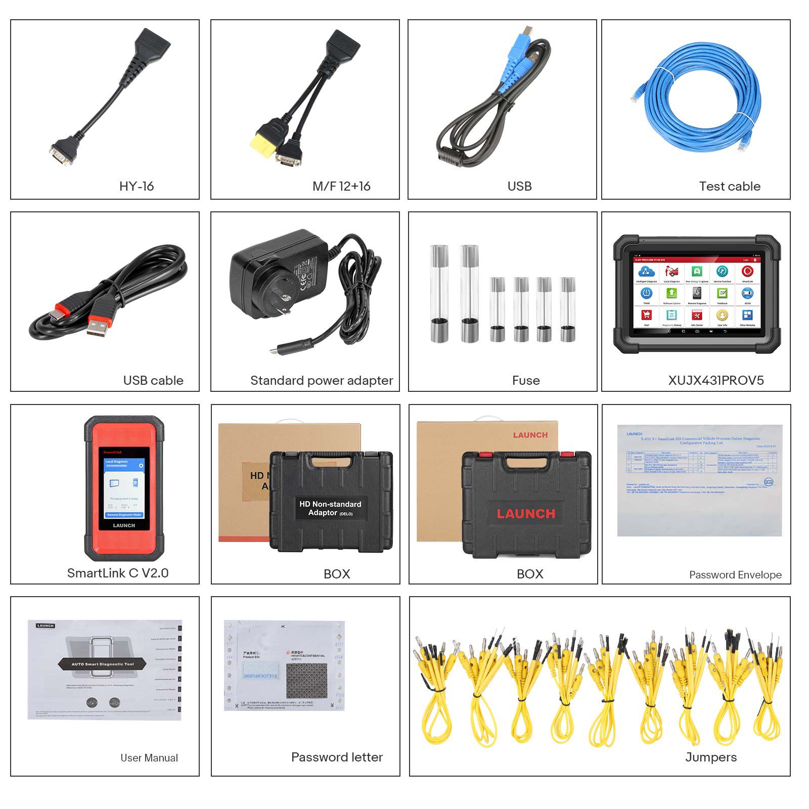 2024 Launch X431 V+ SmartLink HD Heavy Duty Truck Diagnostic Tool for 12V 24V Trucks