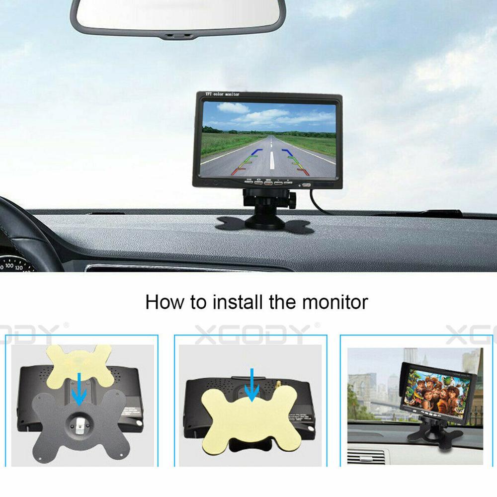 7 '' LCD Car Monitor Full-color Display For VCD GPS Car Rearview Camera PAL/NTSC Dual System 24V input 800 x 480 Remote Control