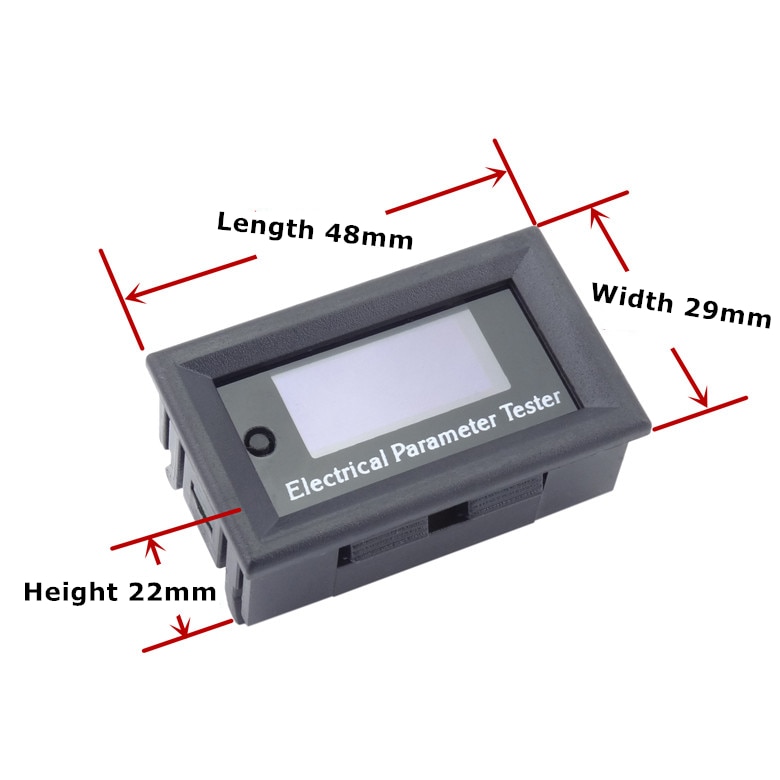 5pcs/lot 7in1 LCD Display Digital Current Voltage Power Energy Meter Multimeter Ammeter Voltmeter DC100V 20A
