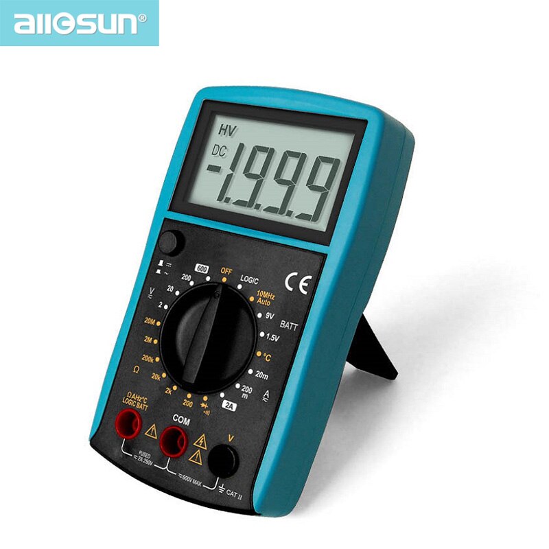 LCD Display Professional Electric Handheld Tester Meter Digital Multimeter DC AC Voltmeter Continuity Battery Diode EM382b