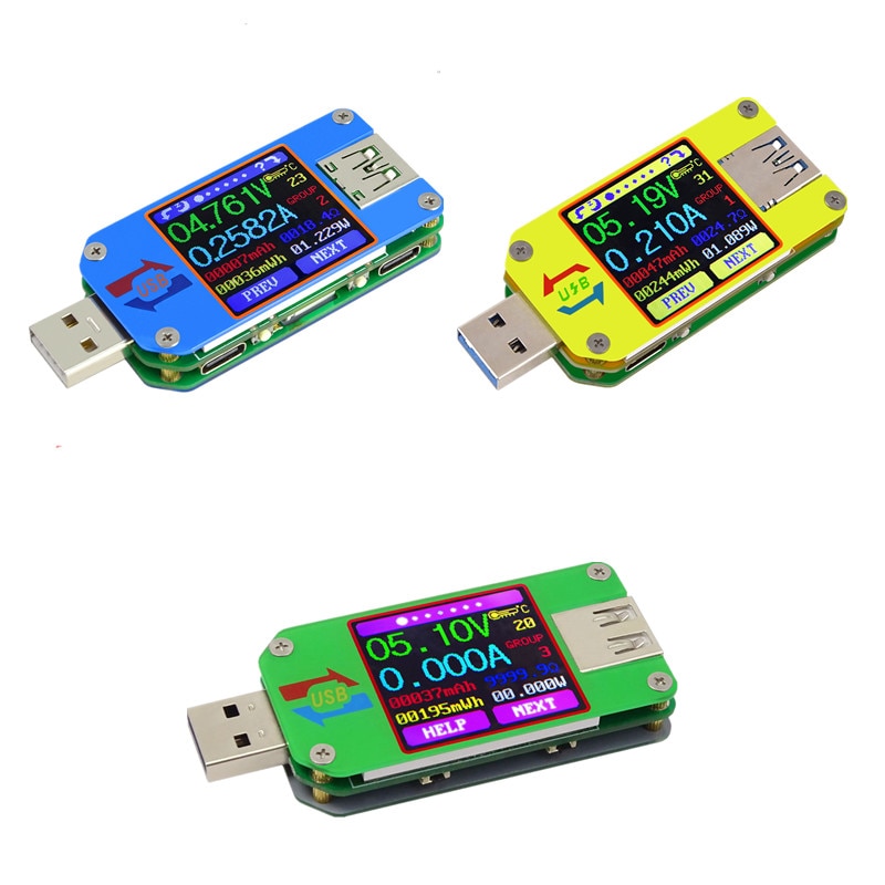 UM34/UM34C UM24/UM24C UM25/UM25C Color LCD Display usb voltage tester current meter Voltmeter battery charge measure