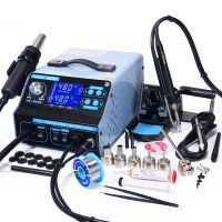 YIHUA 992DA+ LCD Soldering Station With Smoking Solder Iron Vacuum Pen BGA Rework Station Hot Air Blow Dryer Welding Station