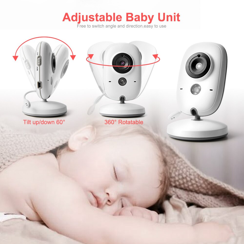 3.2 Inch Color LCD Wireless Video Baby Monitor Night Vision 5m Nanny Monitor Bebek Lullabies Surveillance Security Camera VB603