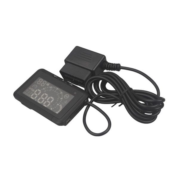 LED Car HUD Head Up Display With OBD2 Interface Plug & Play Speeding Warn System W01