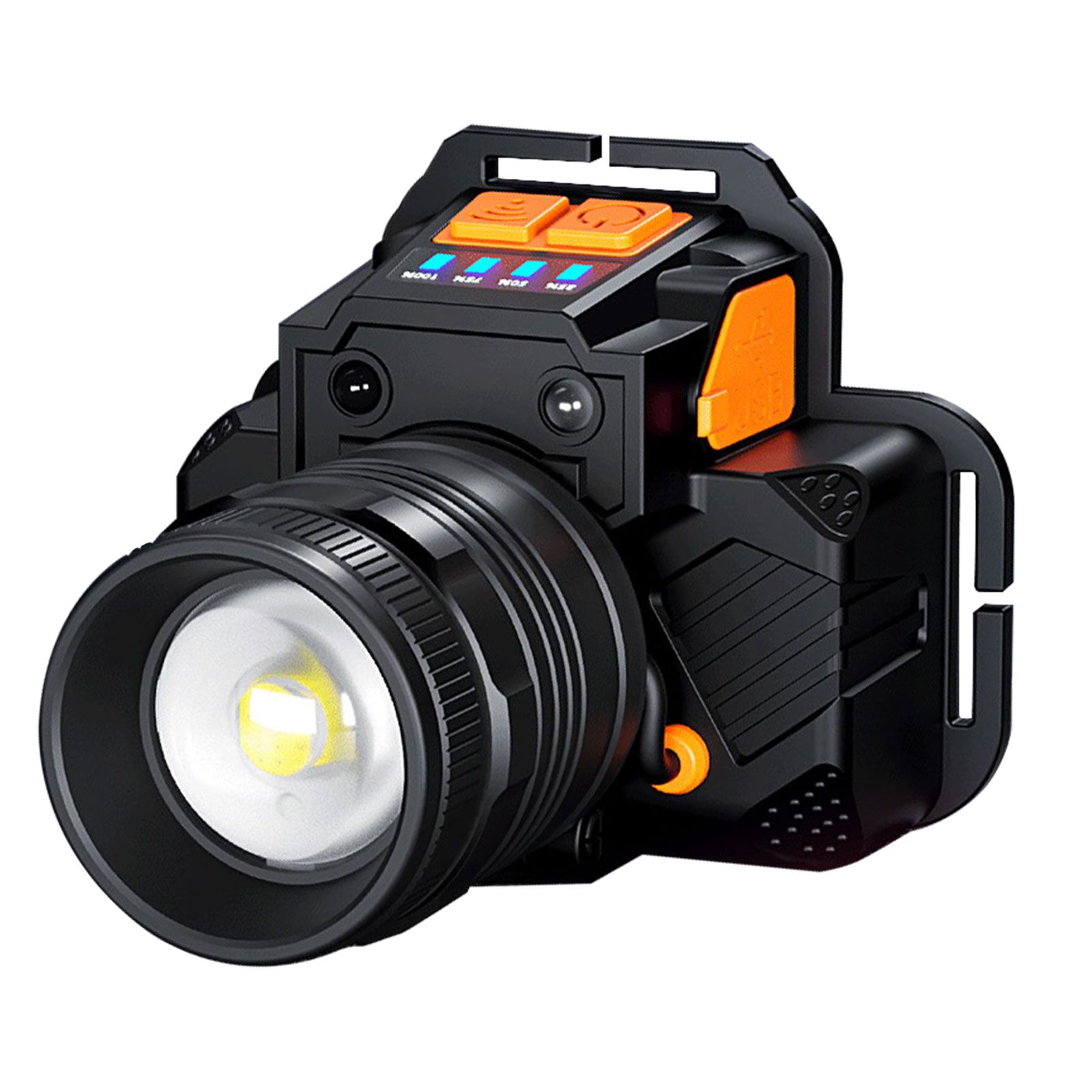 LED Headlamp Big Capacity Strong Light Rechargeable Waterproof Outdoor Night Fishing Long Range Flashlight Miner Lamp Camping Light Sensor Switch Mode