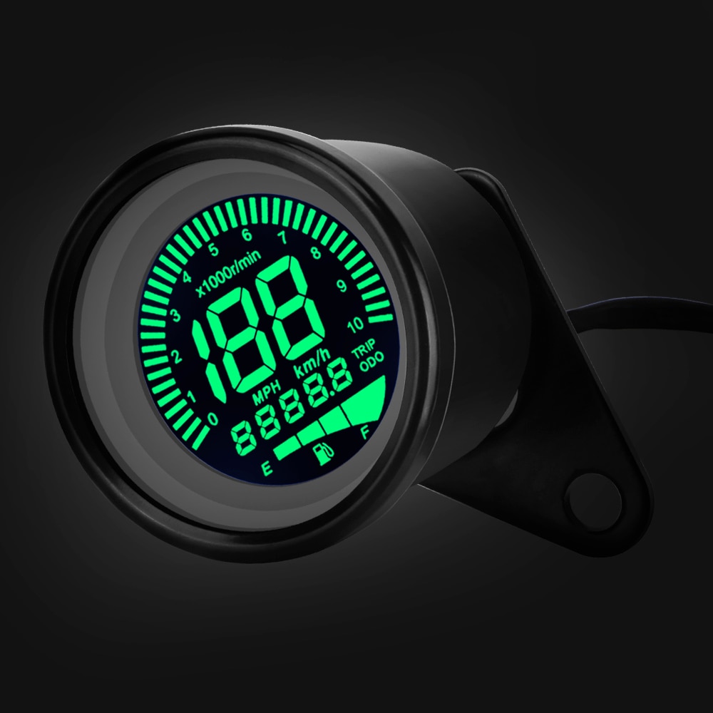 LED LCD Tachometer Indicator Retro LCD Odometer Scooter ATV Meter Motorcycle Digital Speedometer Universal Fuel Meter