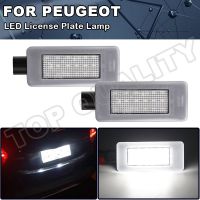 2X  Error Free LED Rear Number License Plate Light Lamps For Peugeot 308 II 2 MK2 3008 II 208 2008 207 CC Bright White Lamp