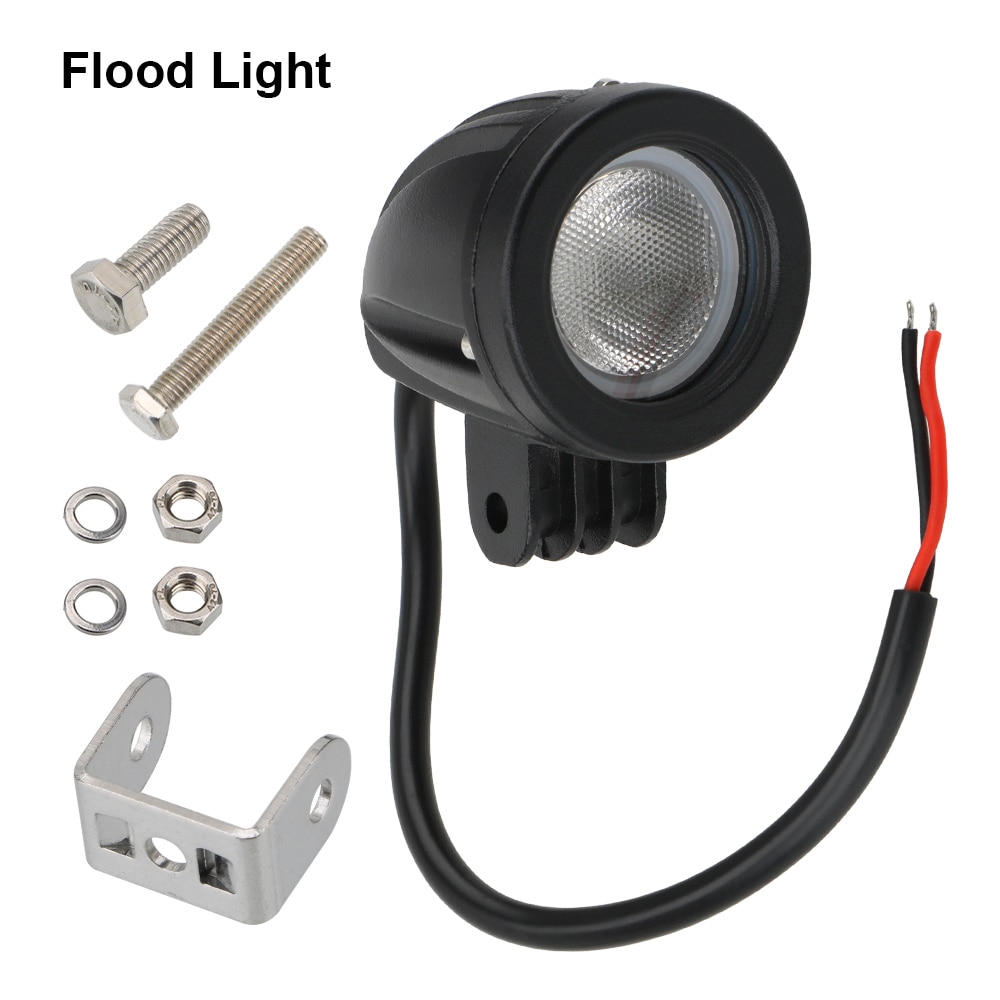 LED Work Light 10W 2 Inch LED Motorcycle Spotlight Flood Light Motorcycle Headlight ATV 4WD AWD 4X4 Off Road Driving Lamp