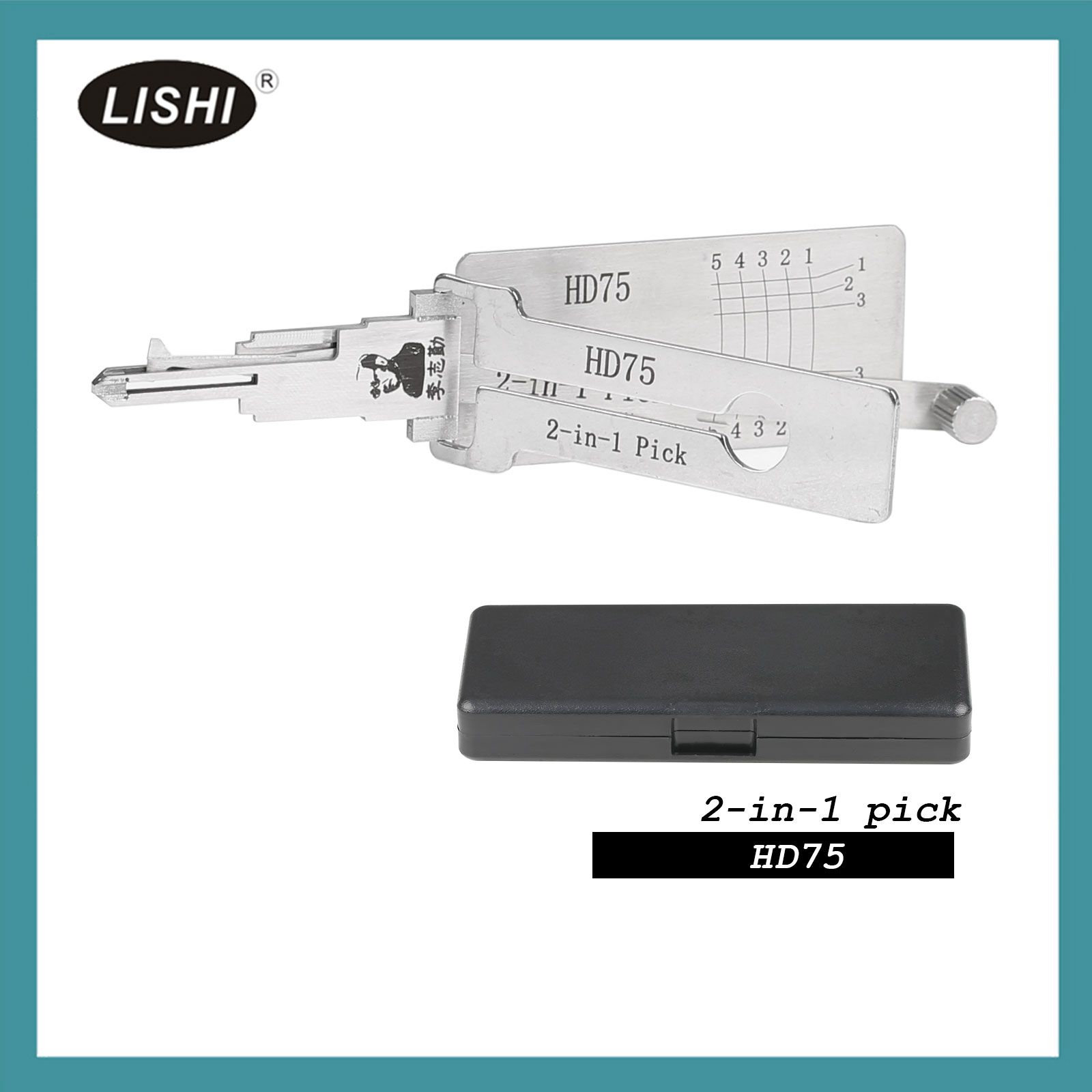 LISHI HD75 Flat Milling Honda Suzuki KYMCO Kawasaki and Other Motorcycle Right Groove 2-in-1 Tool